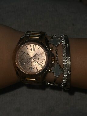 Michael Kors Rose Gold-Tone Chronograph Bracelet Watch